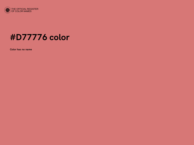 #D77776 color image