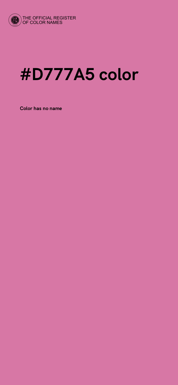 #D777A5 color image