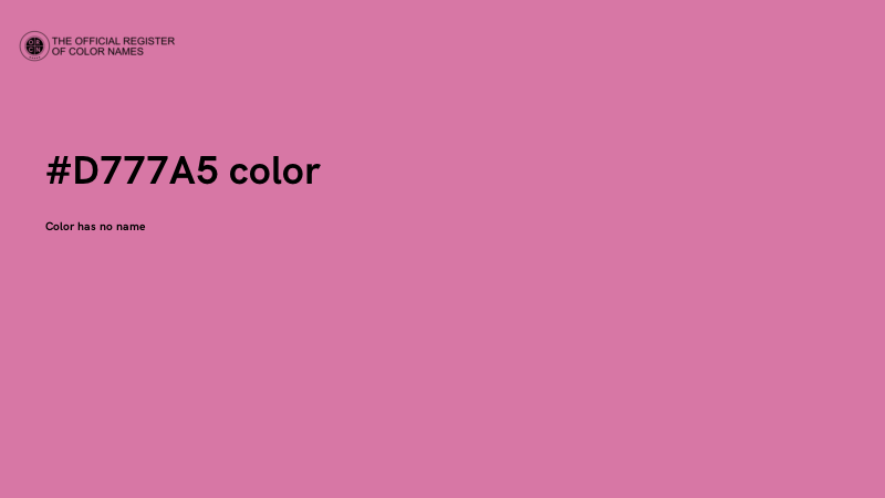 #D777A5 color image