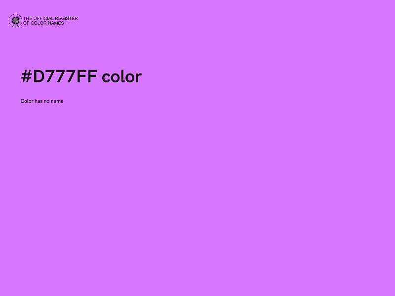 #D777FF color image