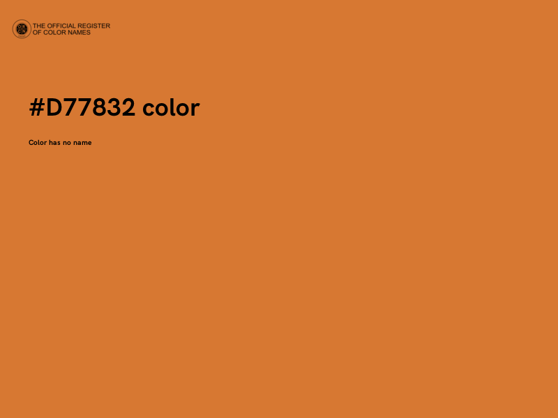 #D77832 color image