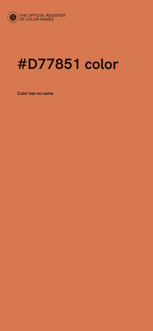 #D77851 color image