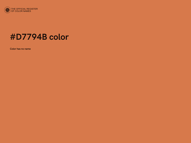 #D7794B color image