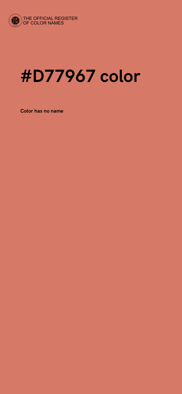 #D77967 color image