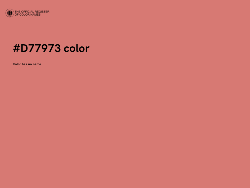 #D77973 color image