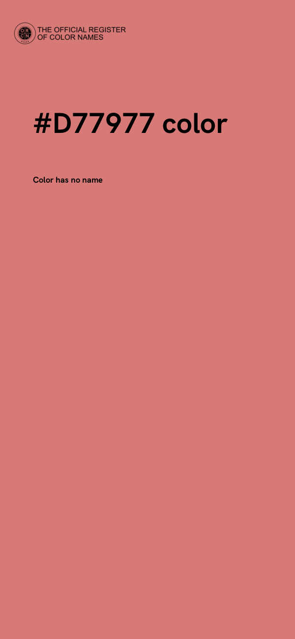 #D77977 color image