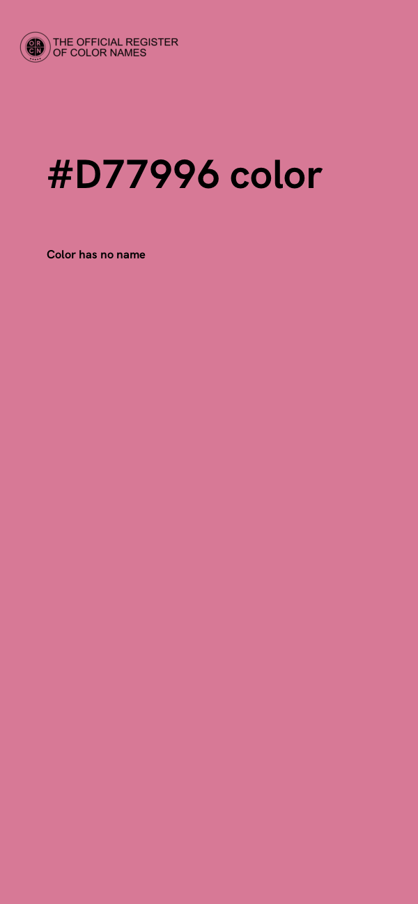 #D77996 color image