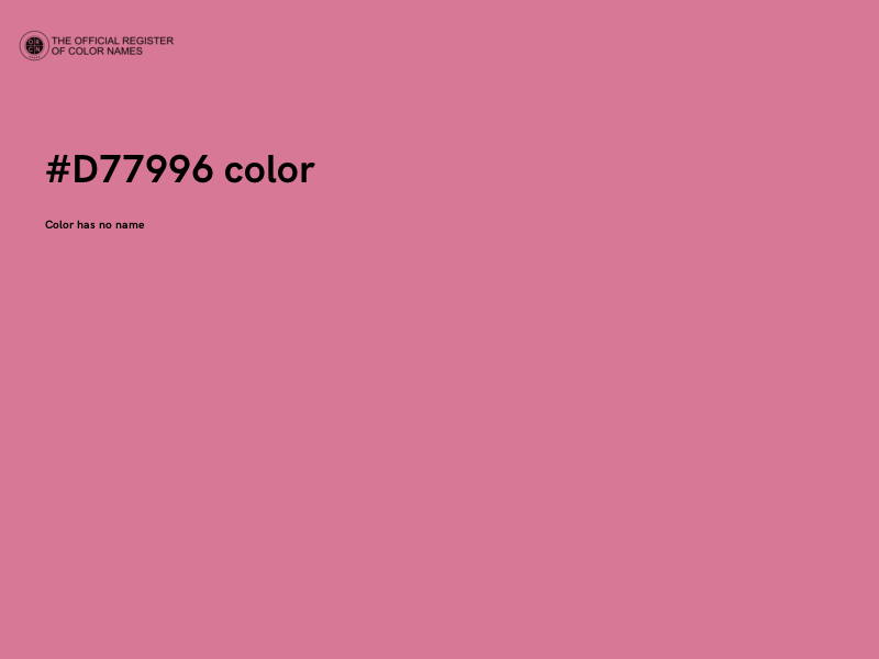 #D77996 color image