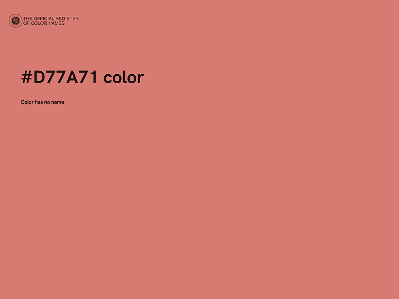 #D77A71 color image