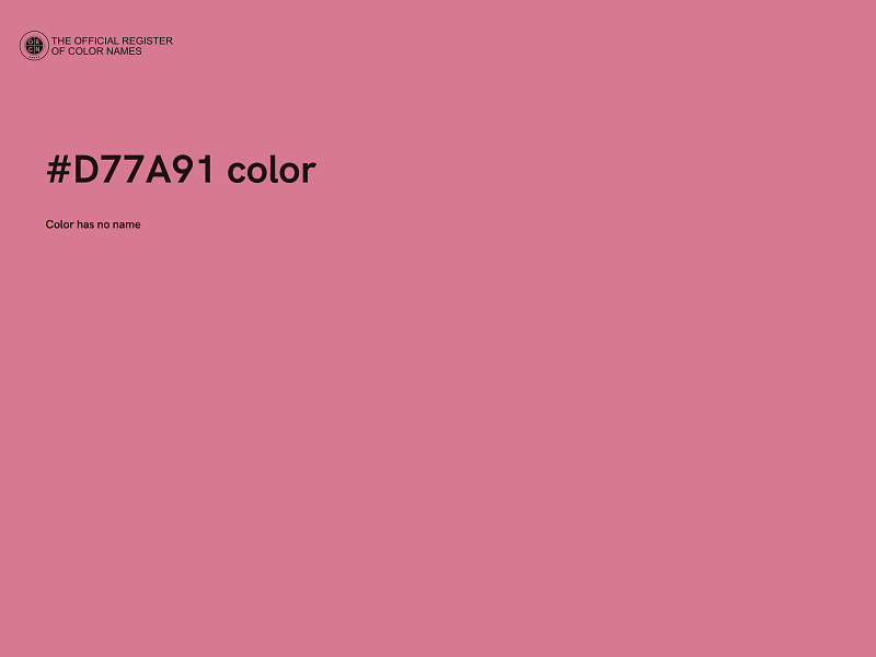 #D77A91 color image