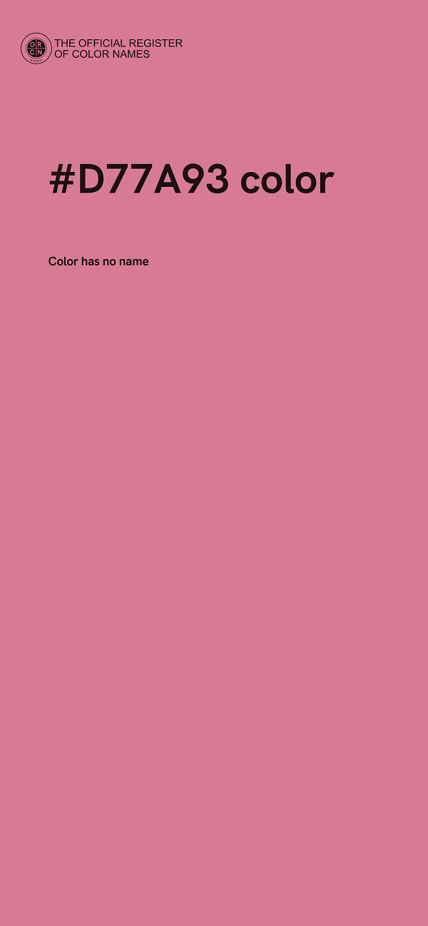 #D77A93 color image