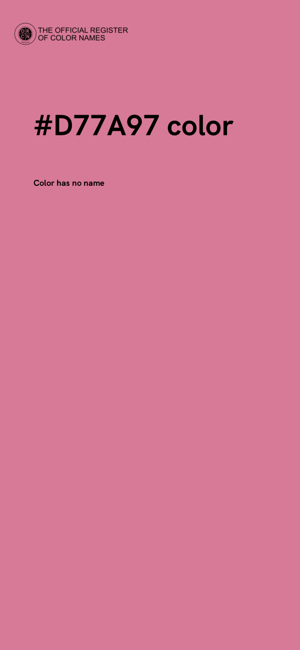 #D77A97 color image