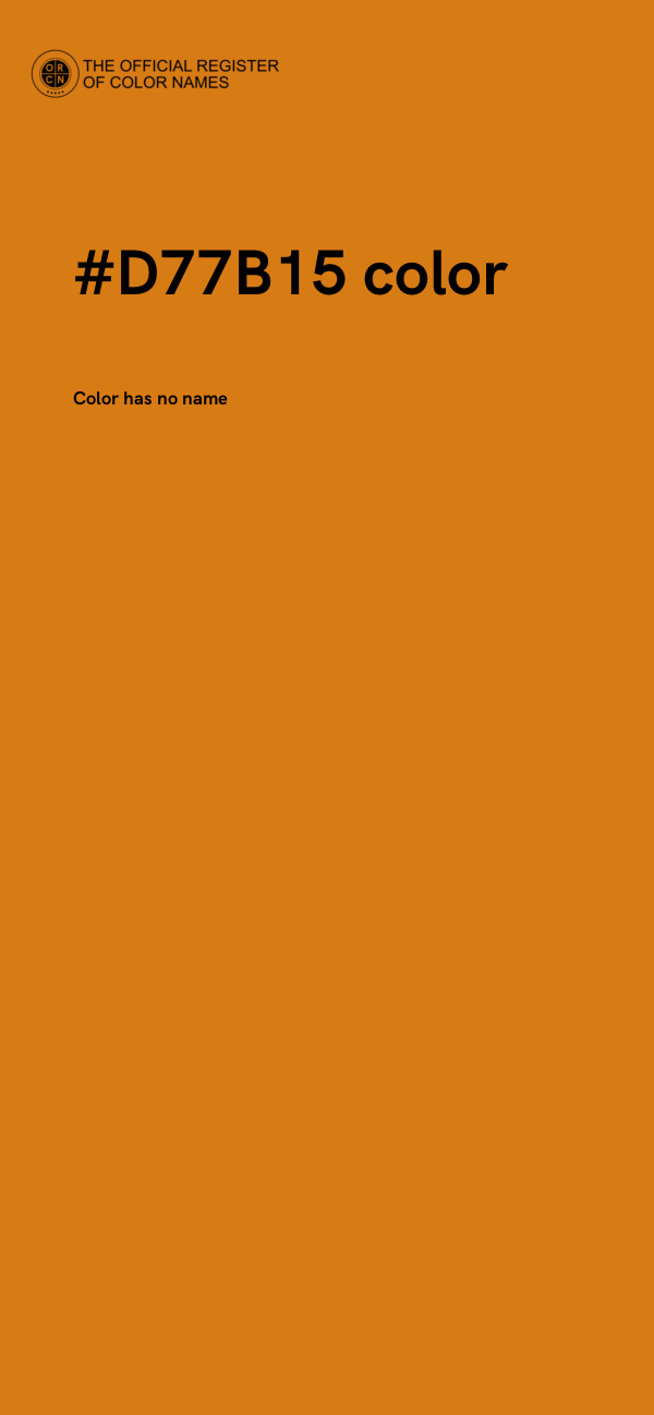 #D77B15 color image