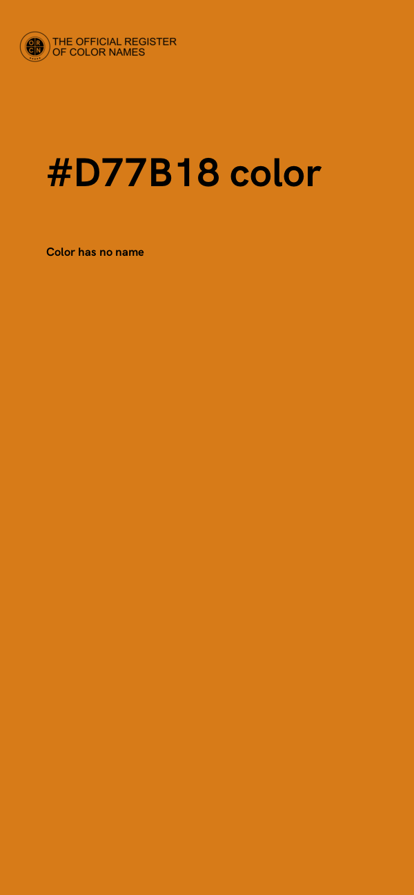 #D77B18 color image