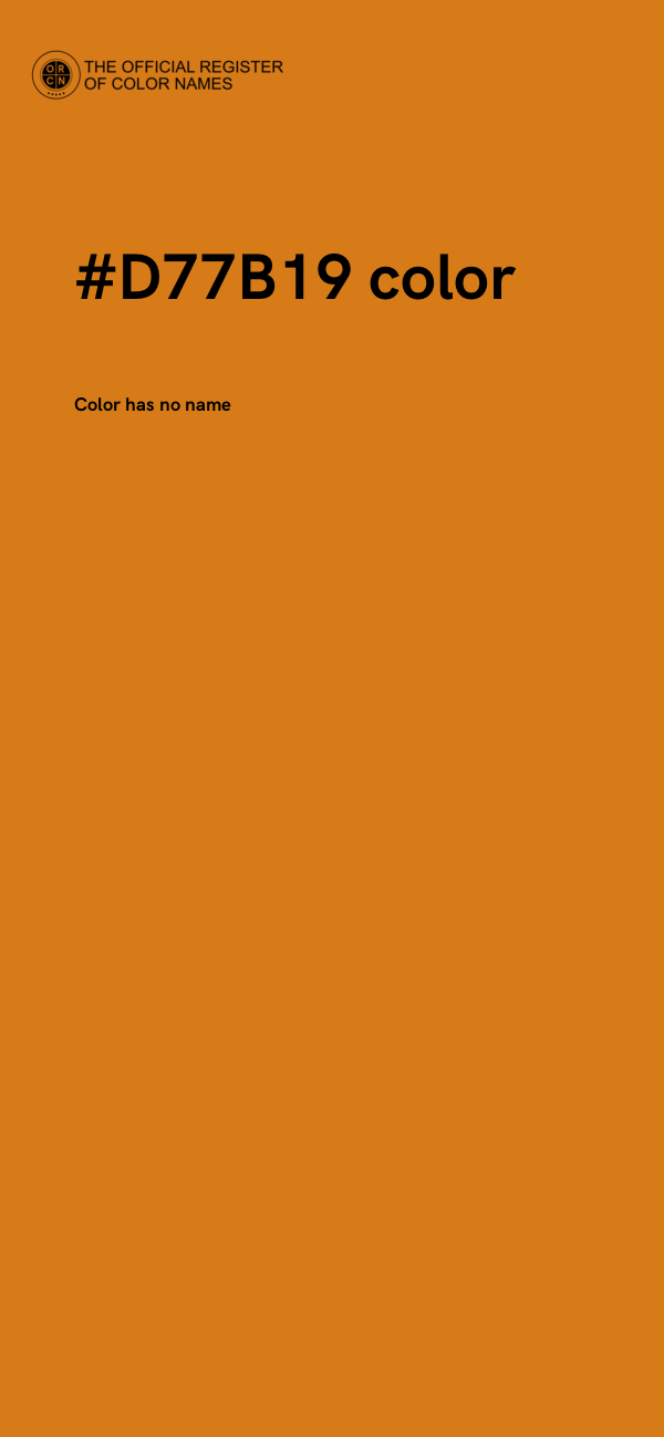 #D77B19 color image