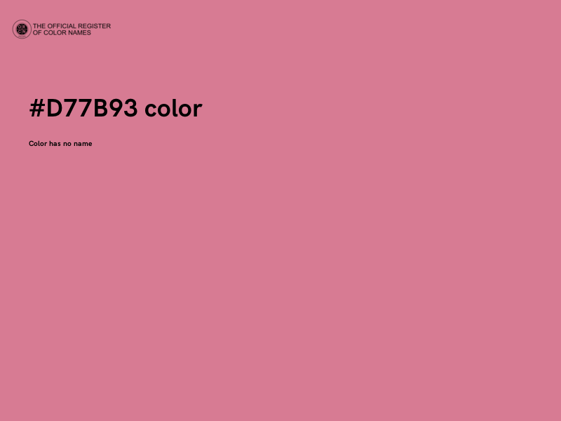 #D77B93 color image