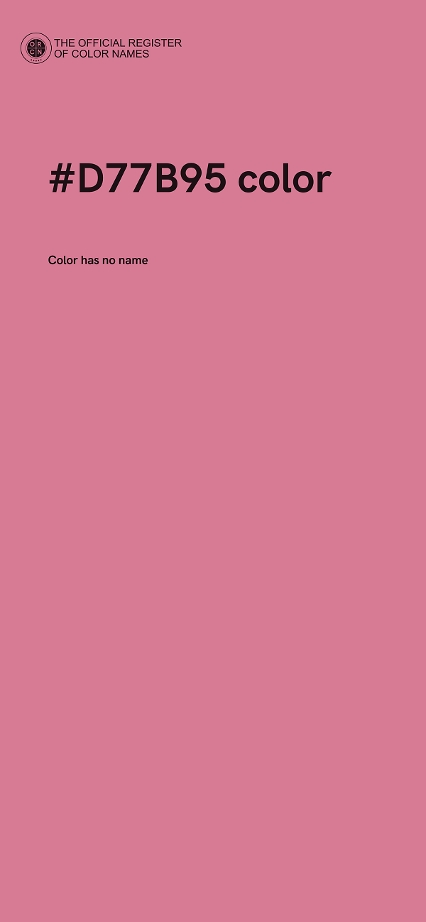 #D77B95 color image