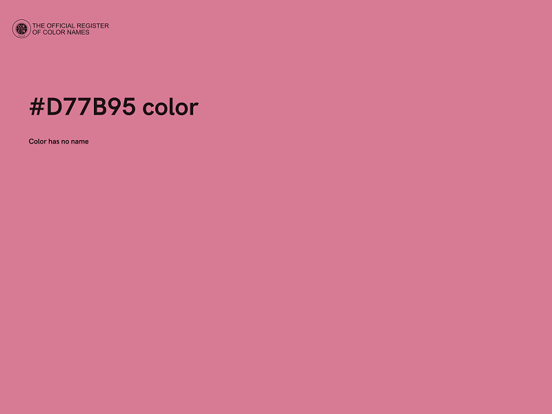 #D77B95 color image