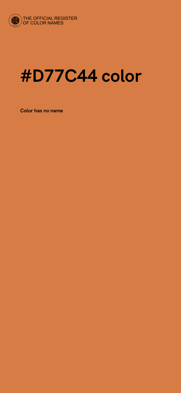 #D77C44 color image
