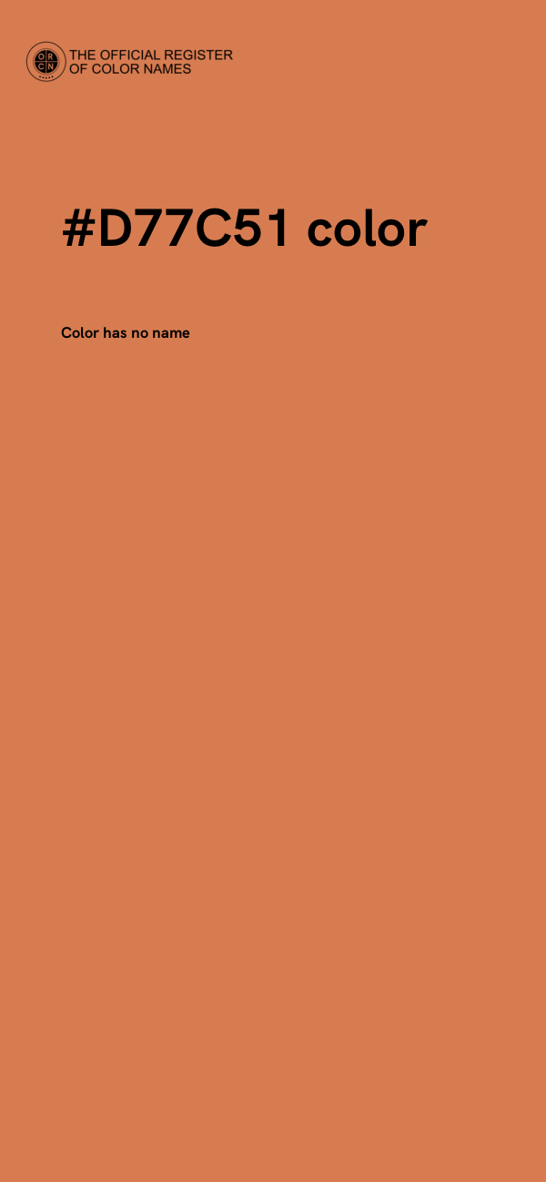 #D77C51 color image