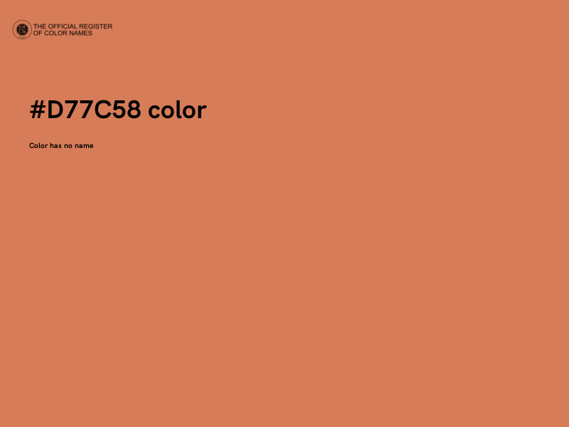 #D77C58 color image