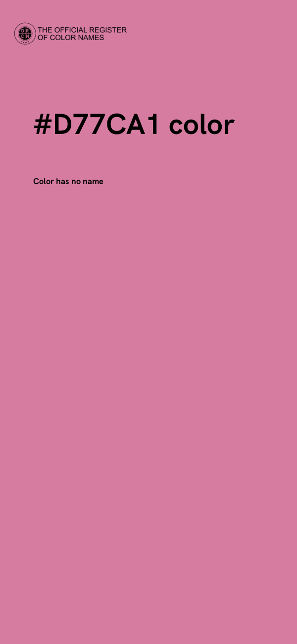 #D77CA1 color image