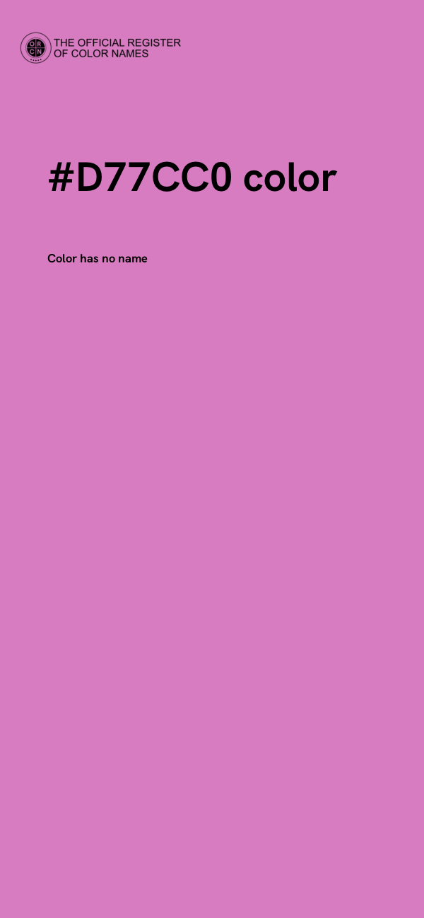 #D77CC0 color image