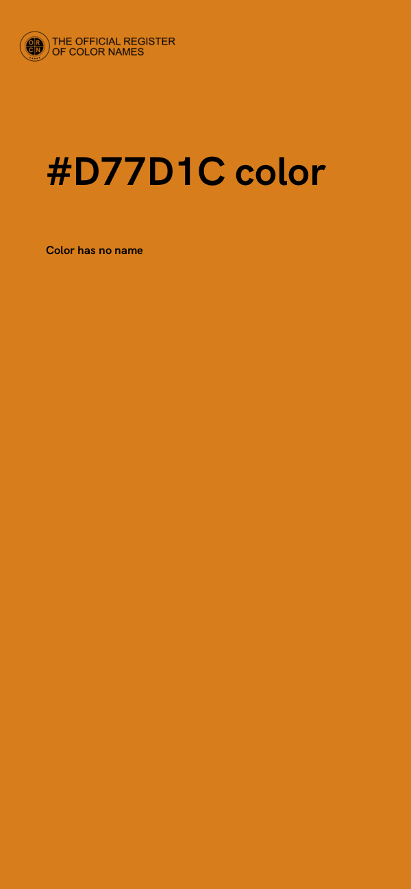 #D77D1C color image