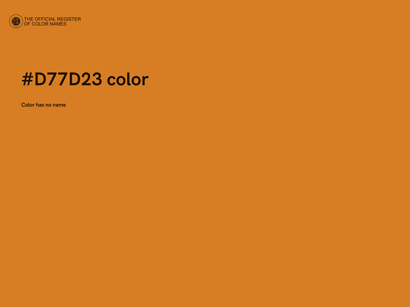 #D77D23 color image