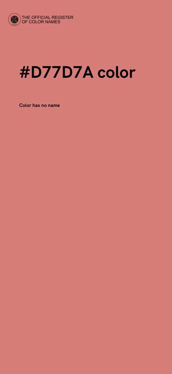 #D77D7A color image