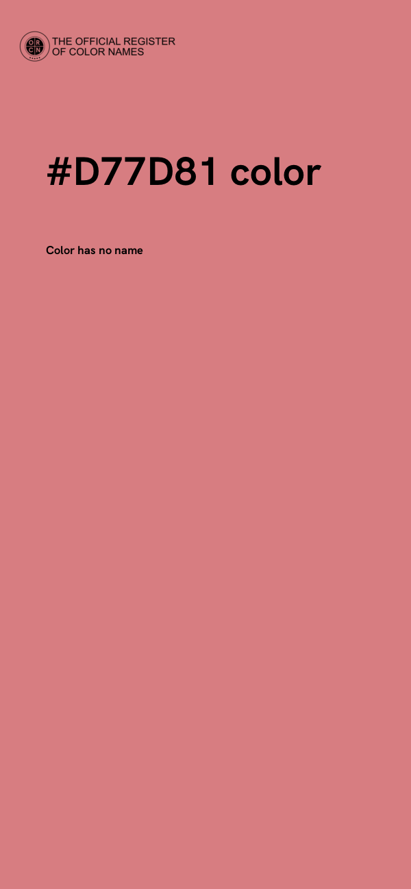 #D77D81 color image