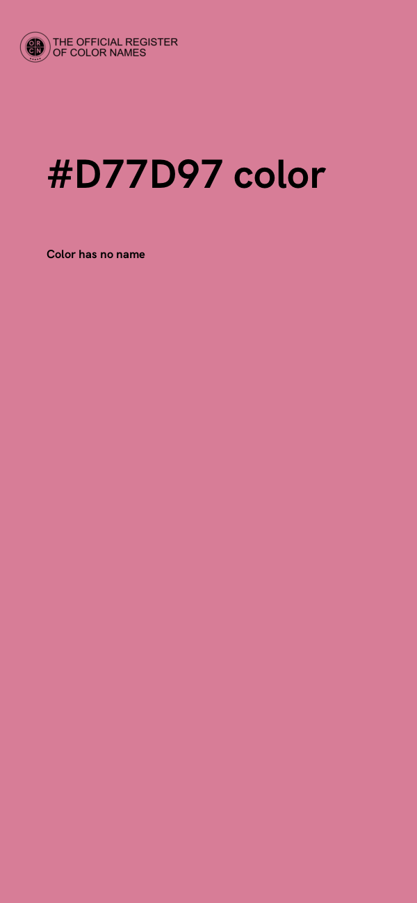 #D77D97 color image