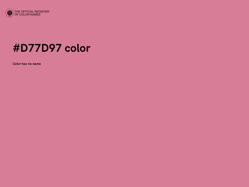 #D77D97 color image