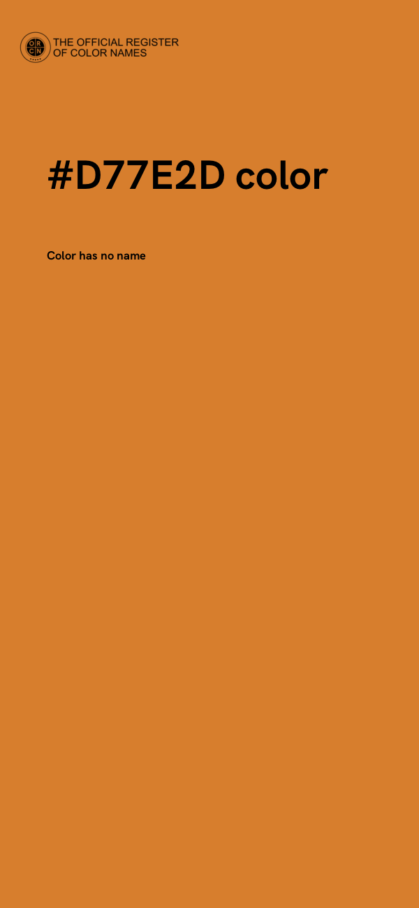 #D77E2D color image