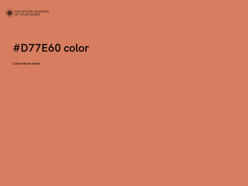 #D77E60 color image