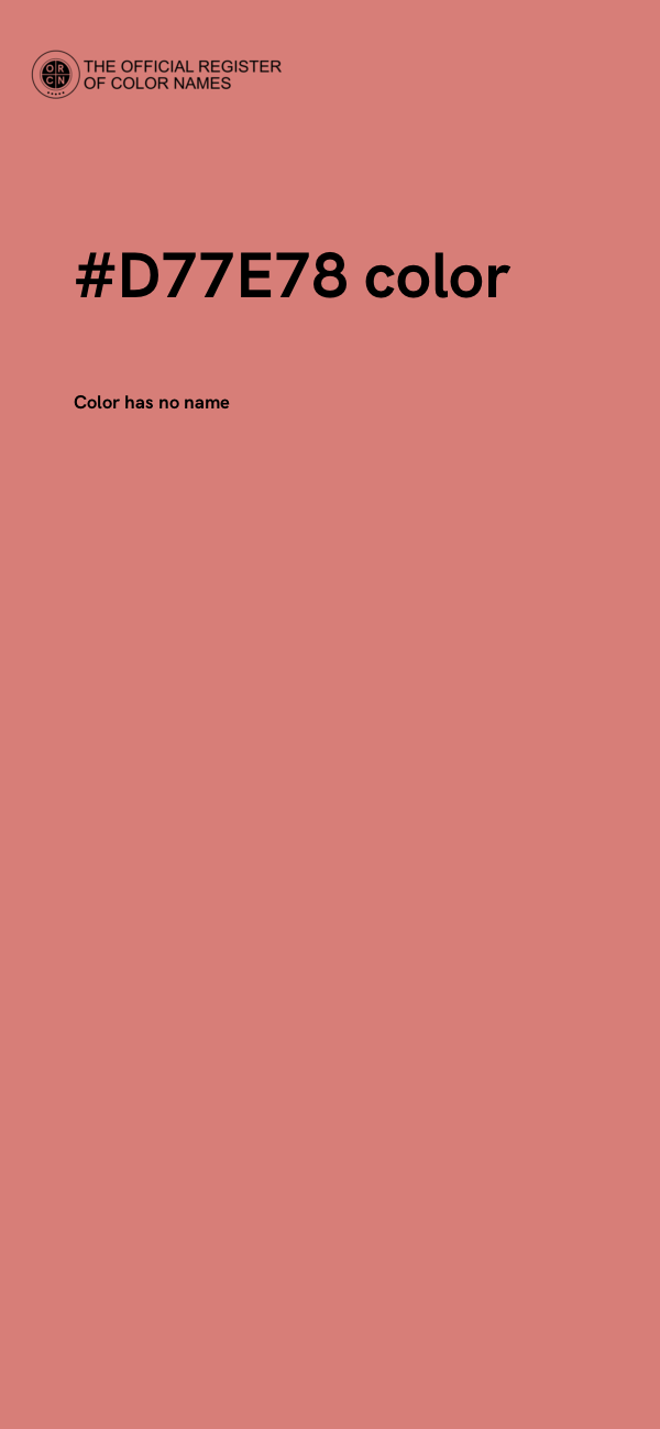 #D77E78 color image