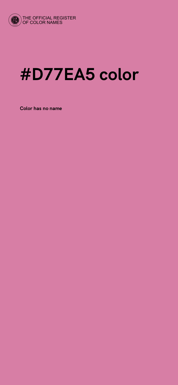 #D77EA5 color image