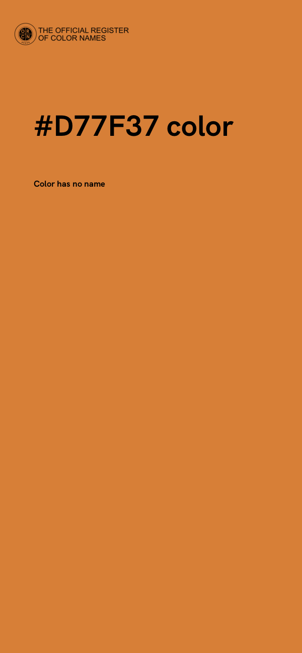 #D77F37 color image