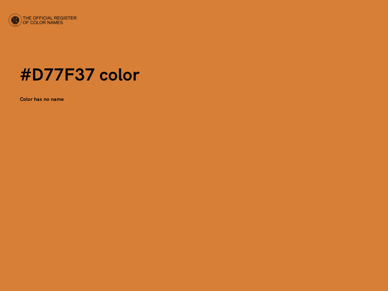 #D77F37 color image