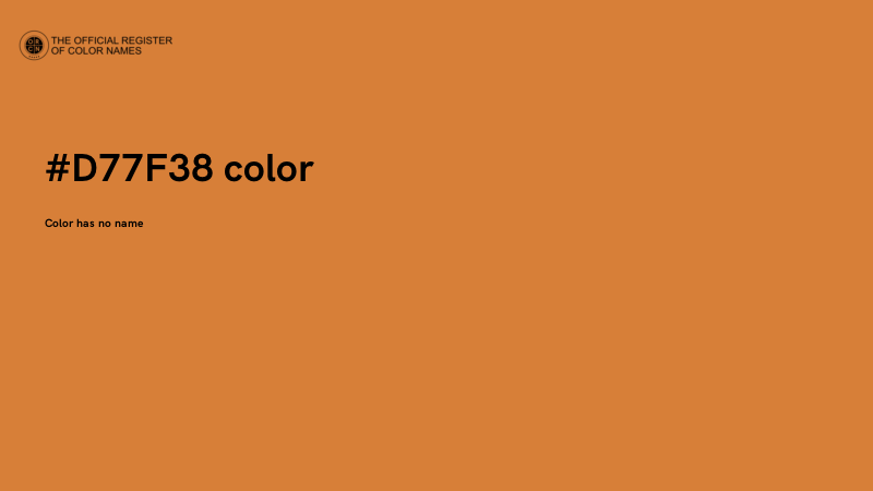 #D77F38 color image