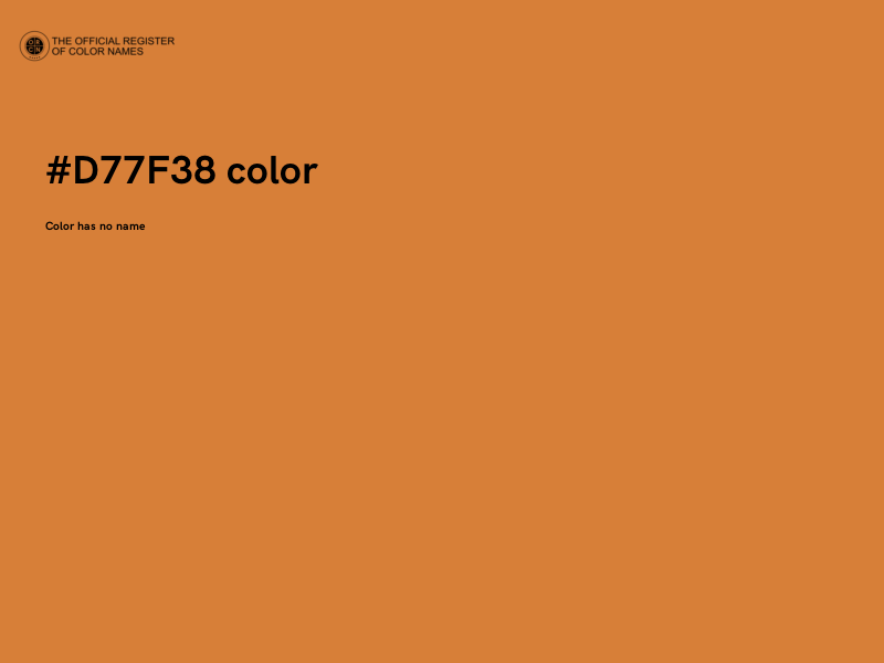#D77F38 color image