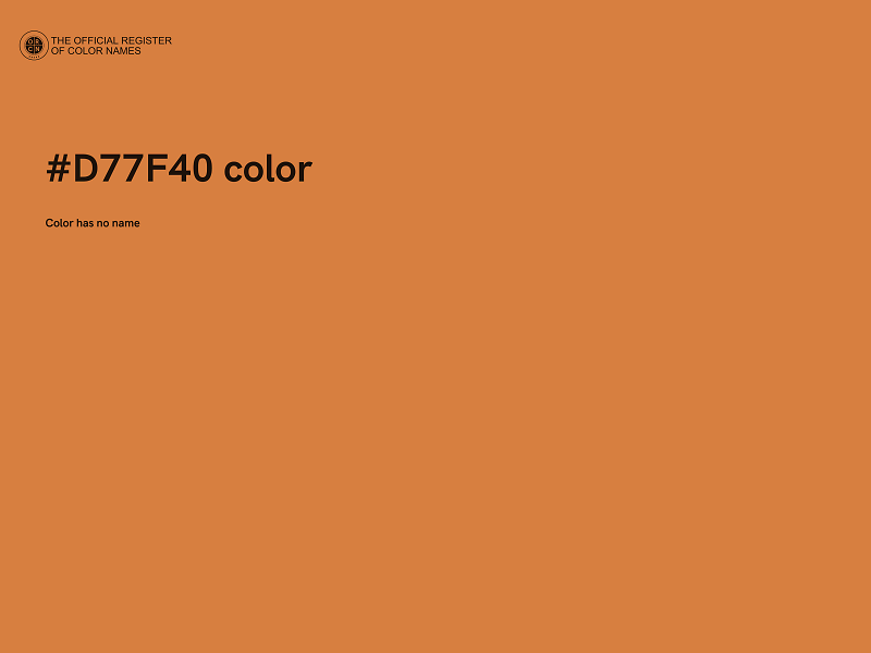 #D77F40 color image