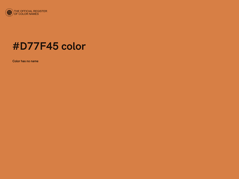 #D77F45 color image