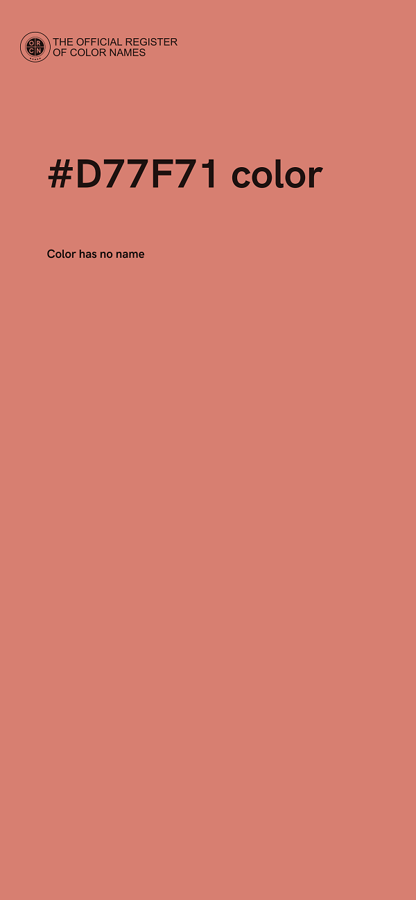 #D77F71 color image