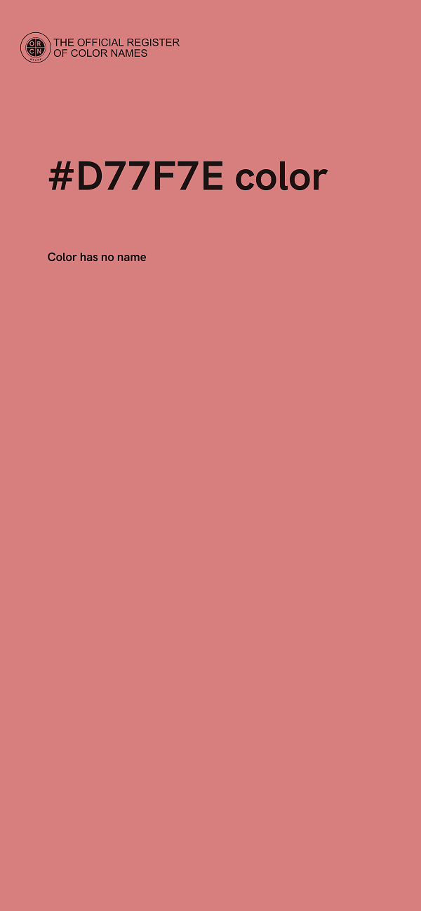 #D77F7E color image