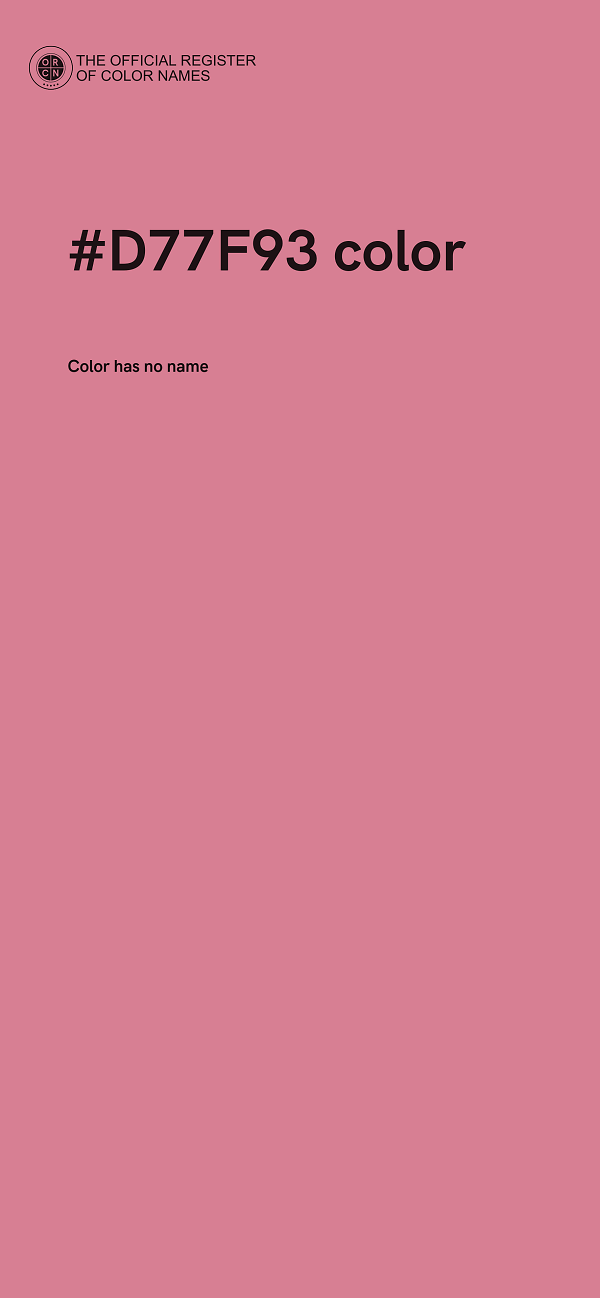 #D77F93 color image
