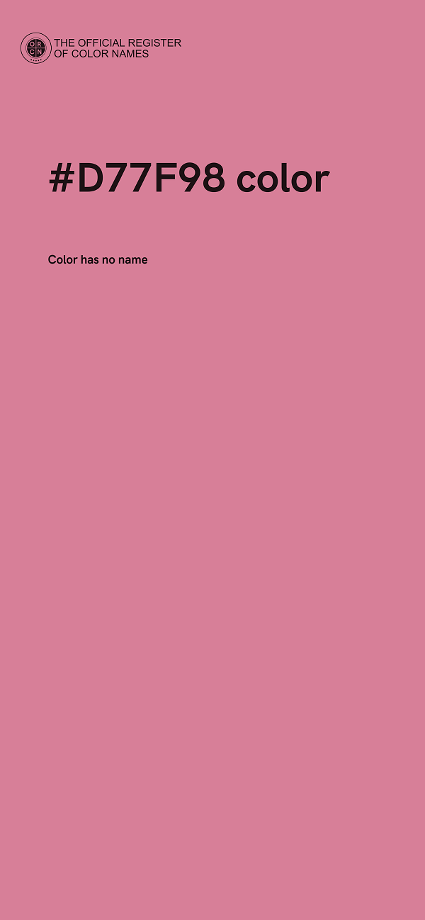 #D77F98 color image