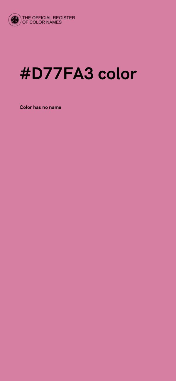 #D77FA3 color image