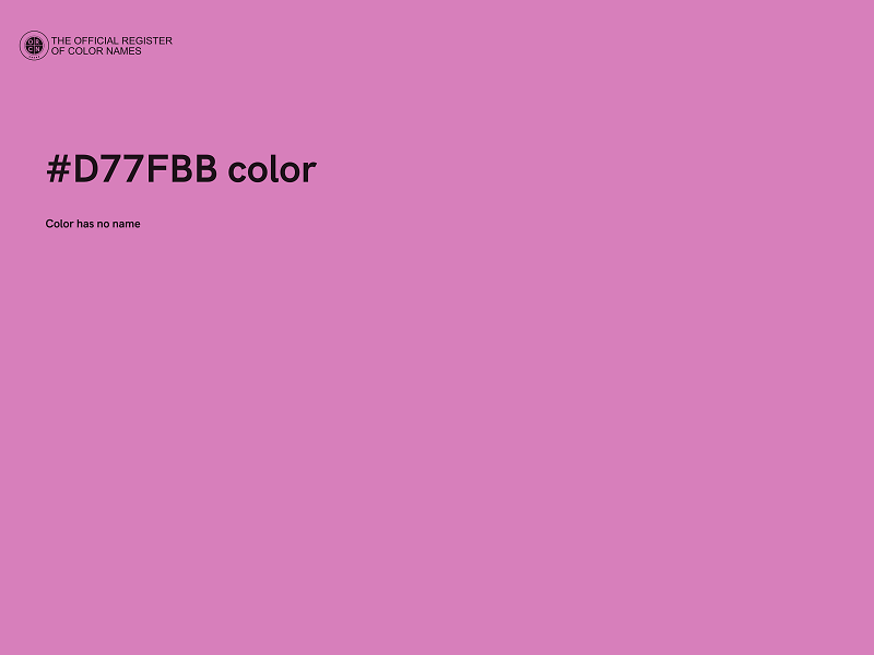 #D77FBB color image