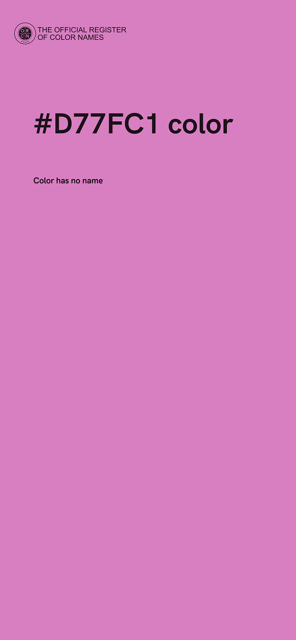 #D77FC1 color image